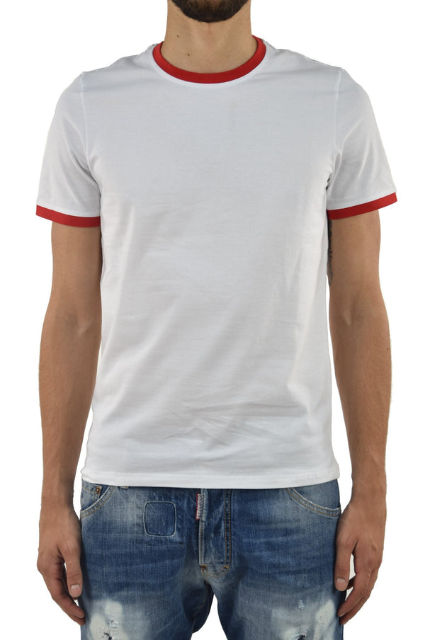 Bikkembergs T-Shirt Mare Bianco e Rosso