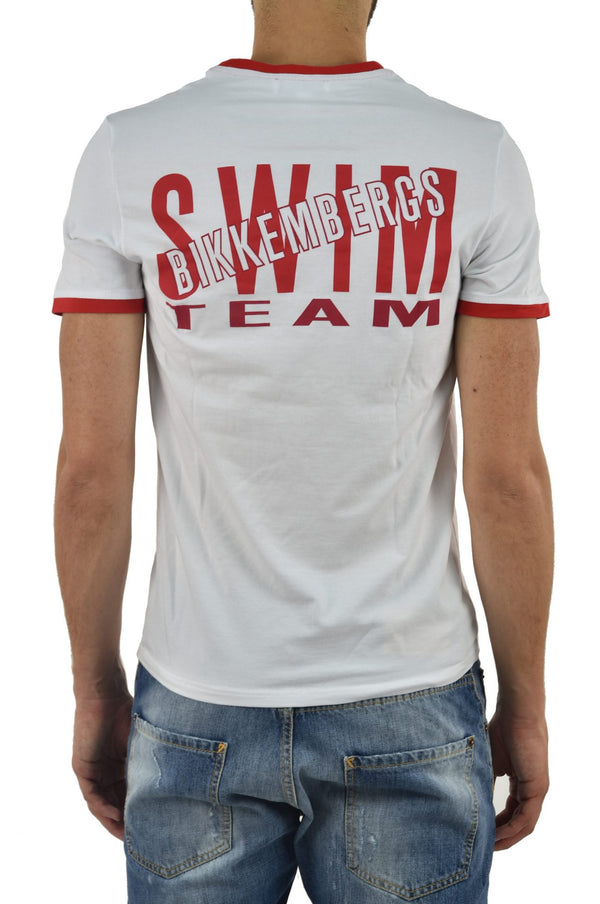 Bikkembergs T-Shirt Mare Bianco e Rosso
