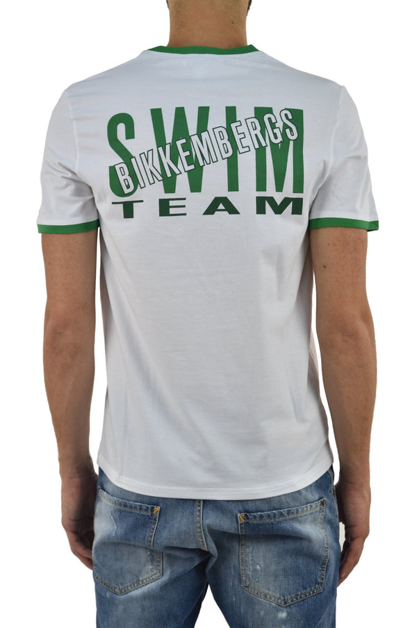 Bikkembergs T-Shirt Mare Bianco e Verde