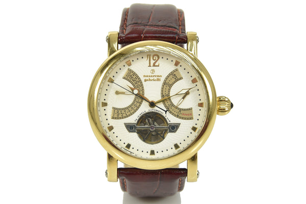 Nazareno Gabrielli Orologio Giallo Uomo Automatico Acciaio Mod.AMM2505GOLD
