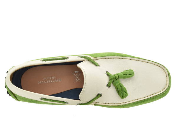 Dsquared2 Mocassino Bianco e Verde