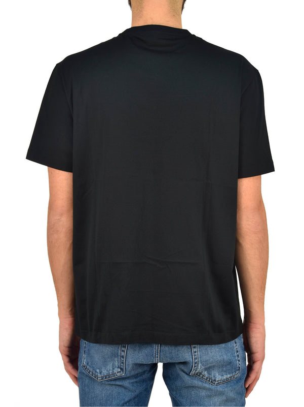 Versace Men's Black T-shirt Cotton Logo Mod. A76602/A201952