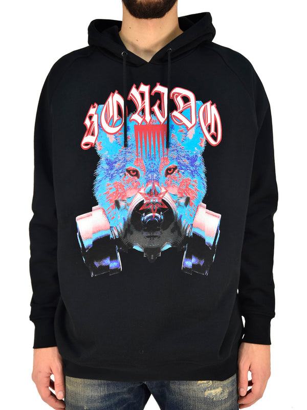 Marcelo Burlon Felpa Cappuccio Nera Uomo Cotone Mod.CMBB022S170680791088