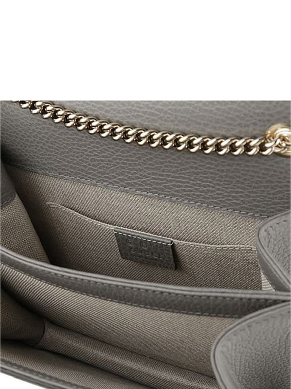 Gucci Gray Women's Handbag Leather Dollar Calf Logo Mod. 510304 CAO0G 1226 