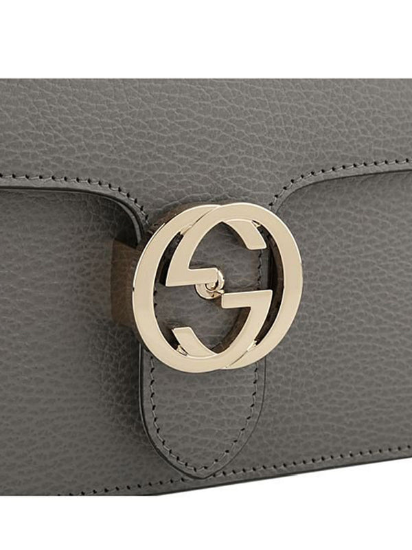 Gucci Gray Women's Handbag Leather Dollar Calf Logo Mod. 510304 CAO0G 1226 