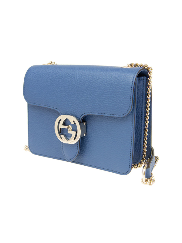 Gucci Blue Handbag Women's Leather Dollar Calf Logo Mod. 510304 CAO0G 4231 