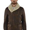 Dsquared2 Long Brown Sheepskin Coat for Men Mod.S74AA0044SX7948143