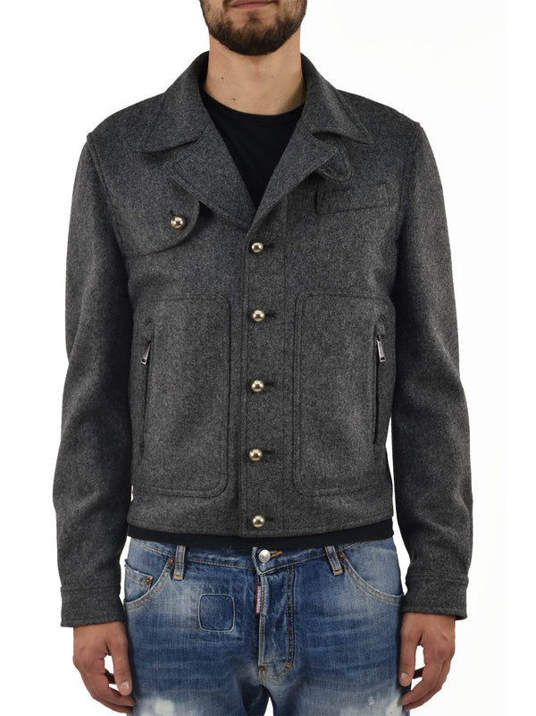 Dsquared2 Cappotto Grigio Uomo Lana Mod.S74AM0389S41814860