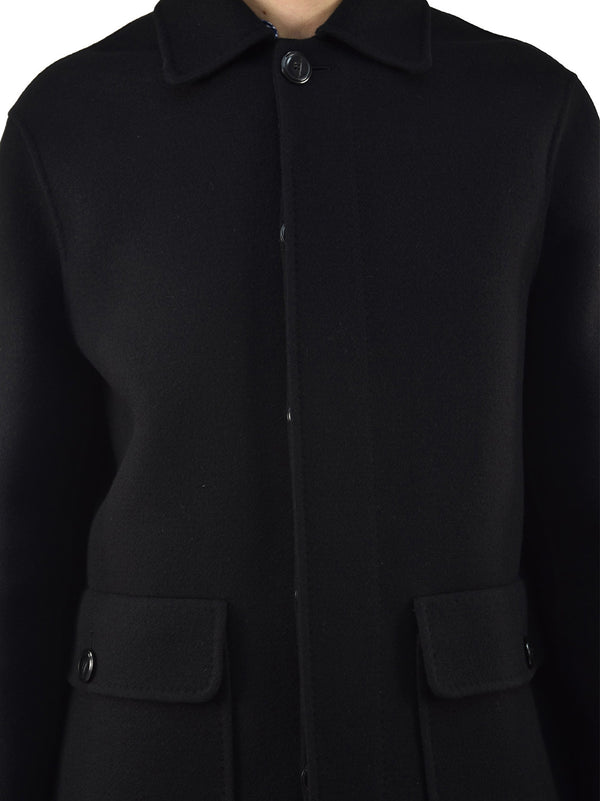 Dsquared2 Long Black Coat for Men Wool Mod.S71AA0132S41935900