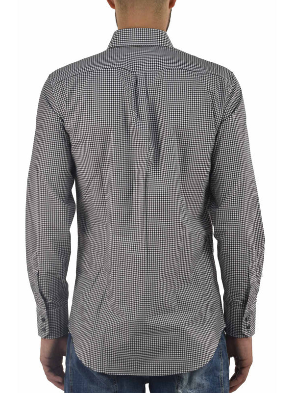 Dsquared2 Brown Checkered Men's Shirt Mod. S74DL0535S41785143