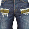 Dsquared2 Shorts di Jeans Blu Uomo Cotone Bottoni Mod.S74MU0463230342470