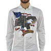 Dsquared2 Men's White Shirt Graphic Print Mod.S71DL0489S35244102