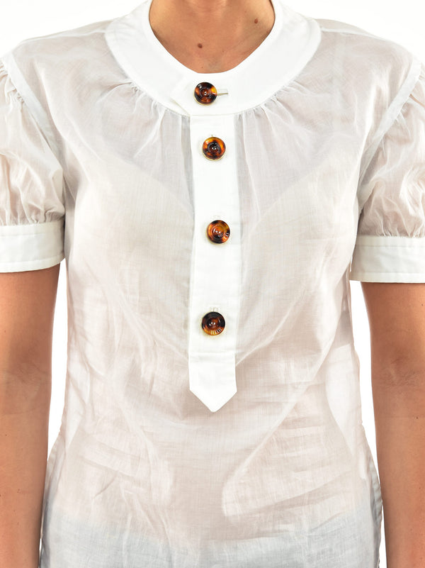 Dsquared2 Women's White Blouse Buttons Mod.S75DL0183S35278010