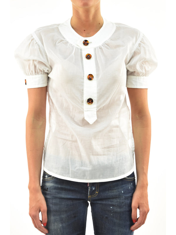 Dsquared2 Women's White Blouse Buttons Mod.S75DL0183S35278010