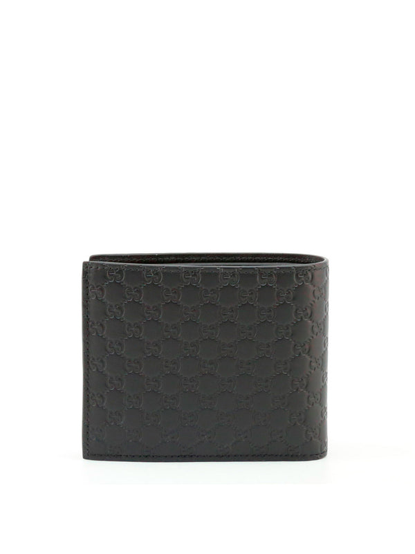 Gucci Bifold Wallet Black Men's Leather Microguccissima Mod. 260987 BMJ1N 1000 