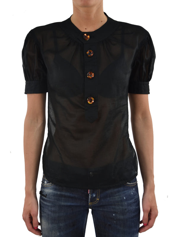 Dsquared2 Black Women's Blouse Buttons Mod.S75DL0183S35278090