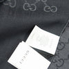 Gucci Unisex Shawl Anthracite and Gray Logo Wool and Silk Mod. 165904 3G646 1100 