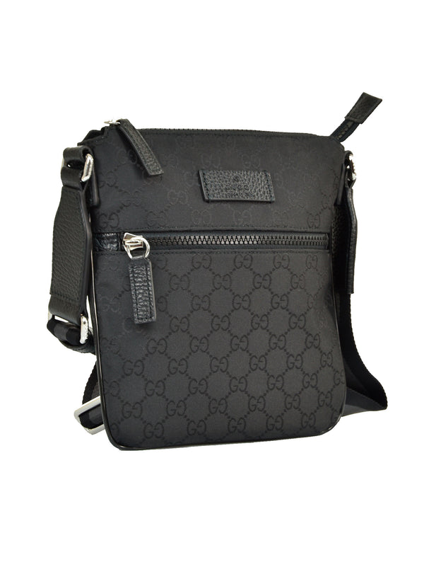 Gucci Borsello Messenger Nero Uomo Tessuto GG Canvas Mod. 449183 G1XHN 8615