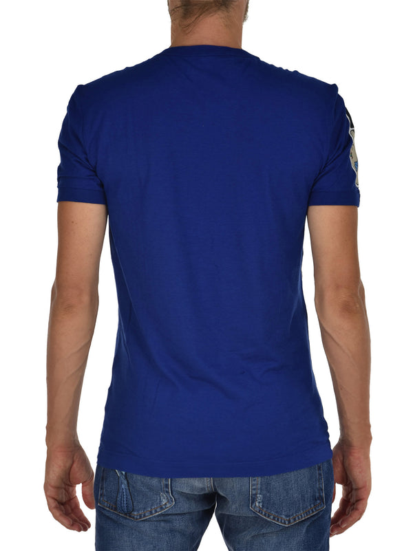 Dolce&Gabbana T-shirt Blu Uomo Cotone Mod. G8FV4TG7FYLS9000