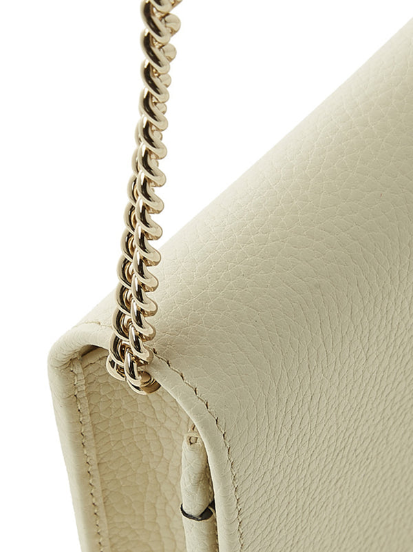 Gucci Soho Handbag White Women's Leather Cellarius Mod. 598211 A7M0G 9522 