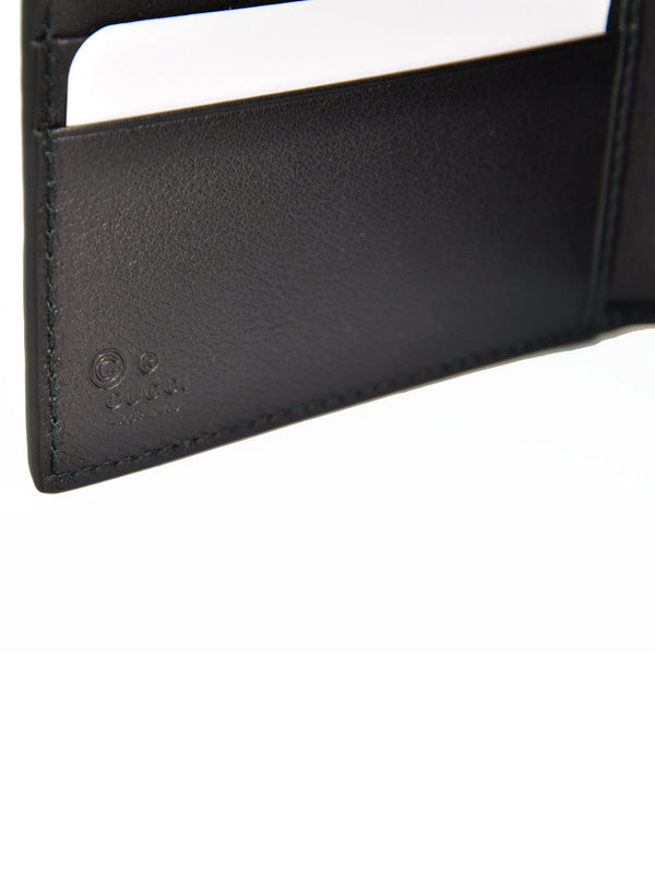 Gucci Bifold Wallet Black Men's Leather Microguccissima Mod. 544472 BMJ1N 1000 