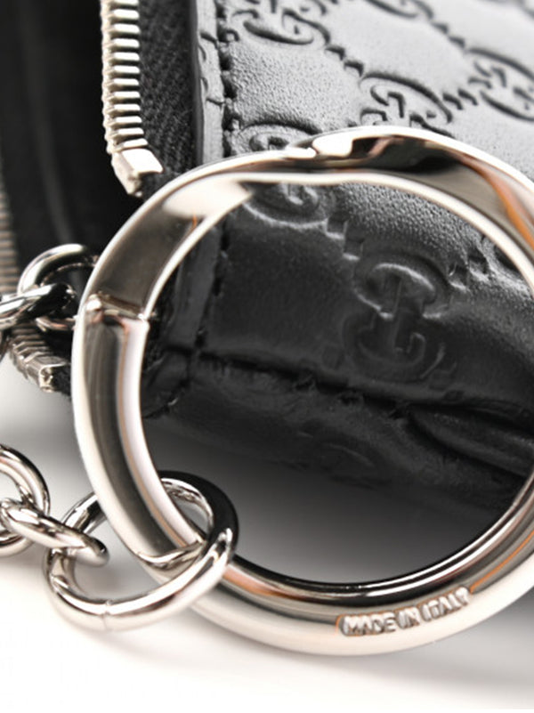 Gucci Keyring Black Men's Leather Microguccissima Mod. 544476 BMJ1N 1000 