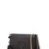 Gucci Soho Handbag Black Women Logo Leather Cellarius Mod. 536224 A7M0G 1000 