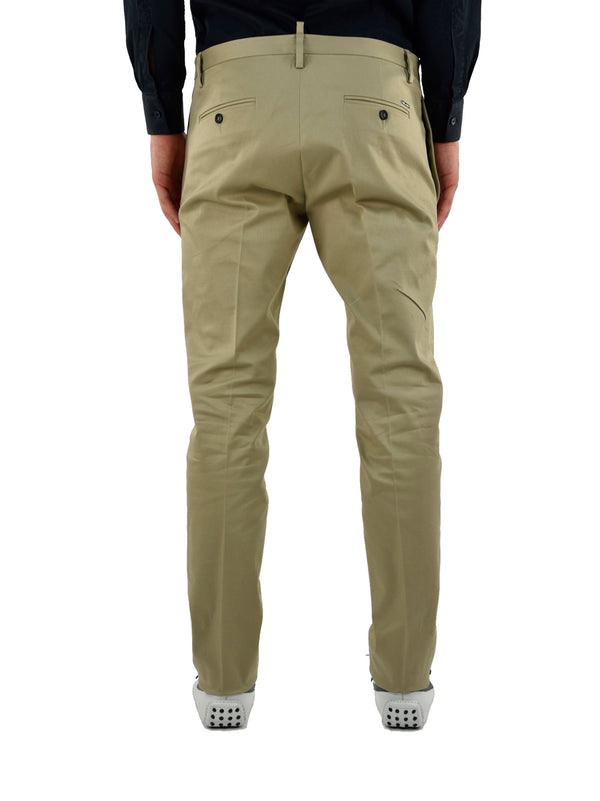 Dsquared2 Beige Men's Trousers Cotton Buttons Mod.S74KA0630S39021115