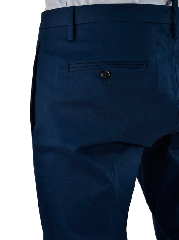 Dsquared2 Pantalone Blu Uomo Cotone Bottoni Mod.S74KA0630S39021477