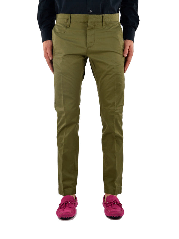 Dsquared2 Green Men's Trousers Cotton Buttons Mod.S74KA0563S35830060