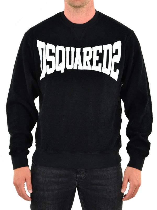 Dsquared2 Men's Black Sweatshirt Cotton Logo Mod. S71GU0379 S25427 900