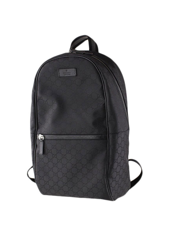 Gucci Black Men's Backpack GG Canvas Fabric Zipper Mod. 449181 G1XYN 001 