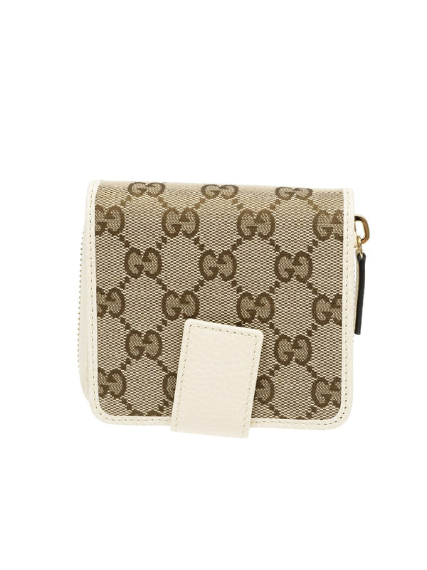 Gucci White Women's Wallet Original GG Fabric and Leather Mod. 346056 KY9LG 9780