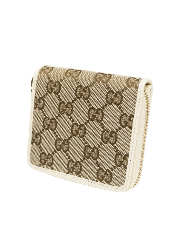 Gucci White Women's Wallet Original GG Fabric and Leather Mod. 346056 KY9LG 9780