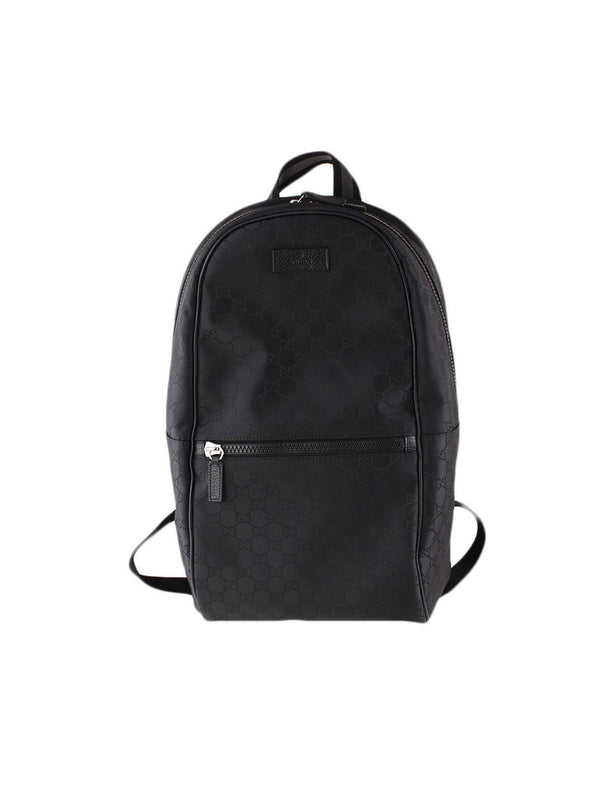 Gucci Black Men's Backpack GG Canvas Fabric Zipper Mod. 449181 G1XYN 001 