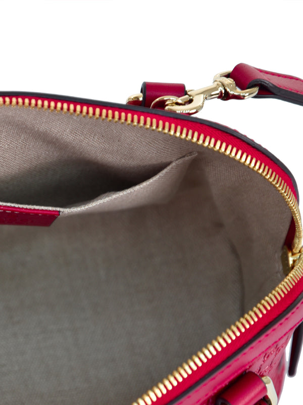 Gucci Red Women's Handbag Leather Microguccissima Mod. 449654 BMJ1G 6420 