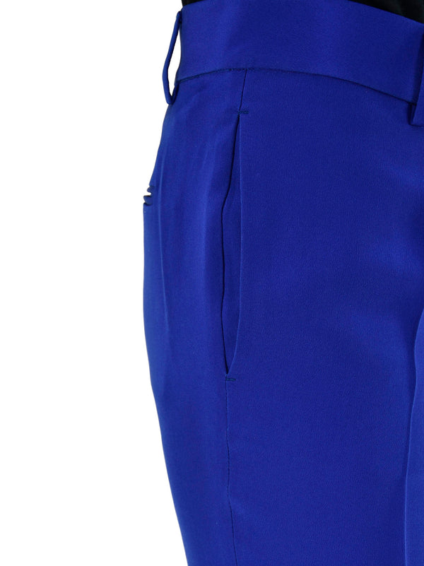 Dsquared2 Blue Women's Silk Trousers Buttons Mod.S73KA0190S39923081