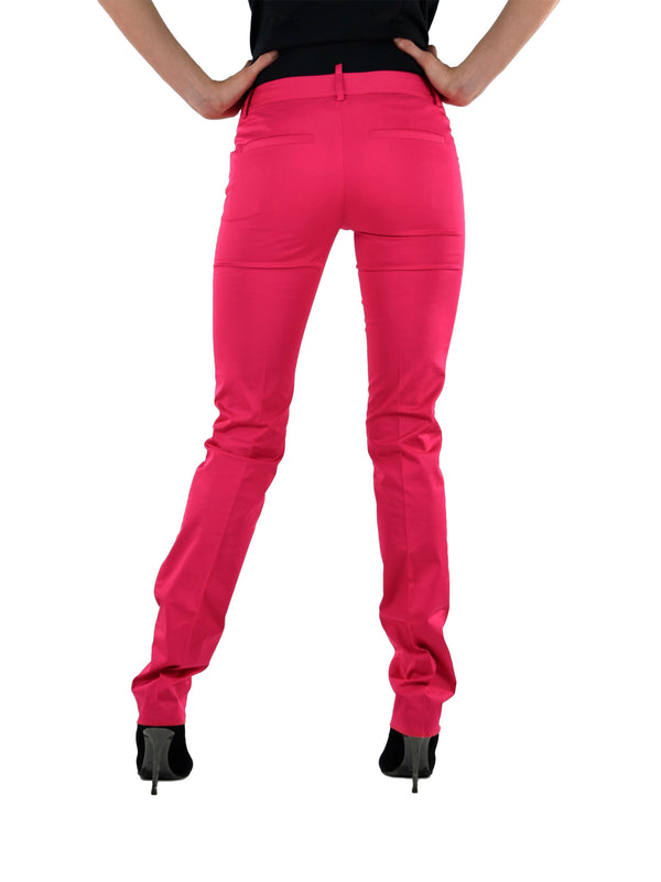 Dsquared2 Pantalone Fucsia Donna Cotone Bottoni Mod.Mod.S72KA0429S40221055