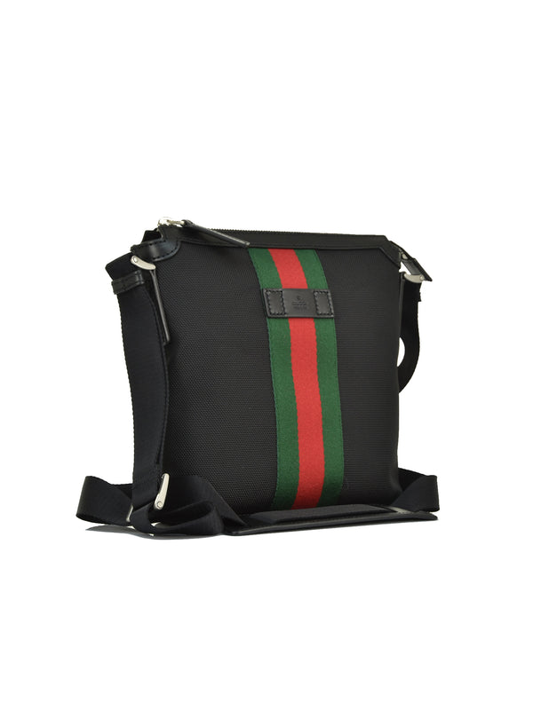 Gucci Men's Black Messenger Bag Technocanvas Zipper Mod. 631195 KWT7N 