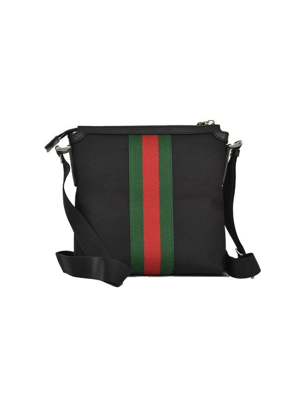 Gucci Men's Black Messenger Bag Technocanvas Zipper Mod. 631195 KWT7N 