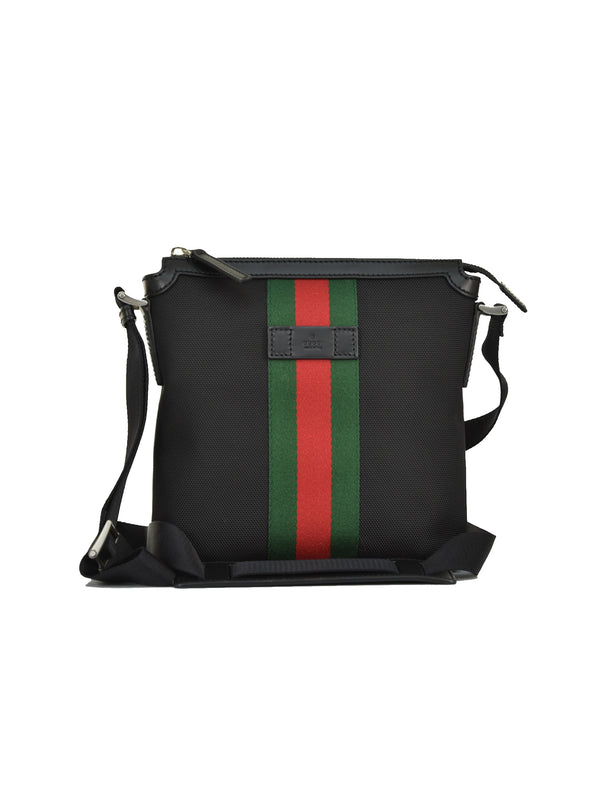 Gucci Men's Black Messenger Bag Technocanvas Zipper Mod. 631195 KWT7N 