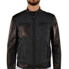 Dsquared2 Giubbotto in Pelle Marrone Uomo Mod. S74AM0383S41830860