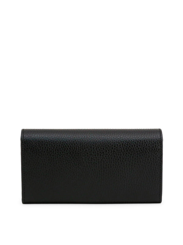 Gucci Wallet Black Women Leather Dollar Calf Logo Mod. 615524 CAO0G 001 1000 