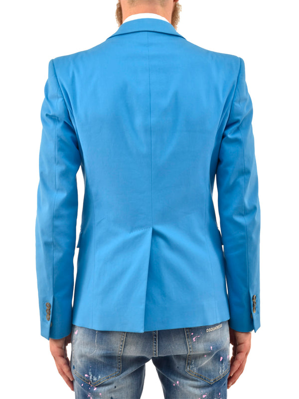 Dsquared2 Blue Blazer Jacket for Men Cotton Mod.S71BN0467S38556083