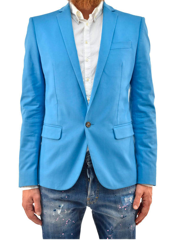 Dsquared2 Blue Blazer Jacket for Men Cotton Mod.S71BN0467S38556083