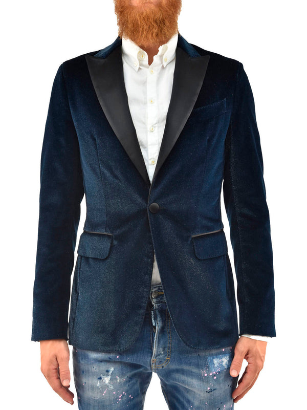 Dsquared2 Blue Blazer Jacket for Men Cotton Mod.S71BN0514S41984477