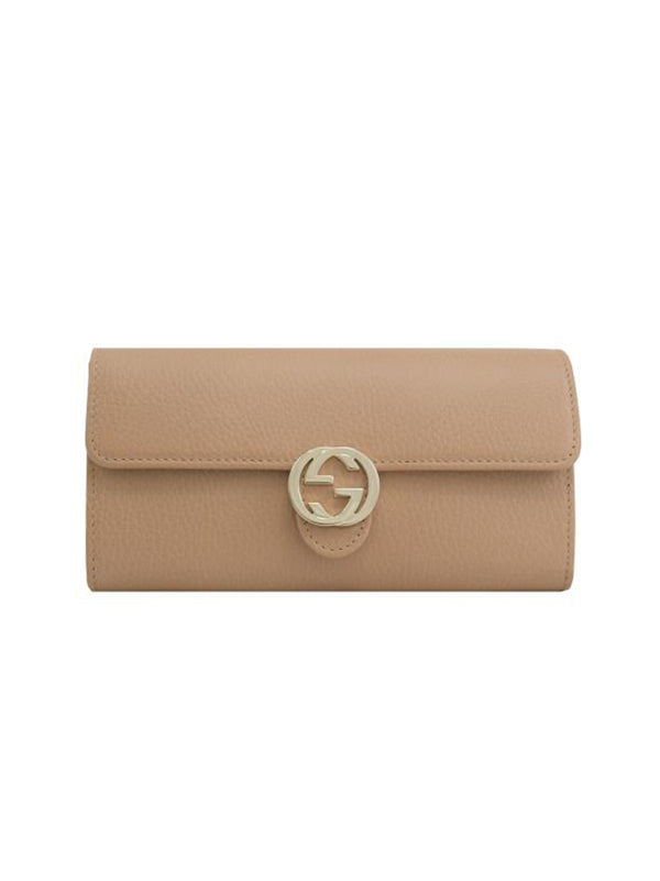 Gucci Beige Wallet Women Leather Dollar Calf Logo Mod. 615524 CAO0G 2754 