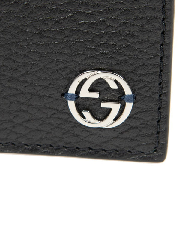 Gucci Black and Blue Men's Wallet Leather Dollar Calf Mod. 610467 CAO2N 001 1040