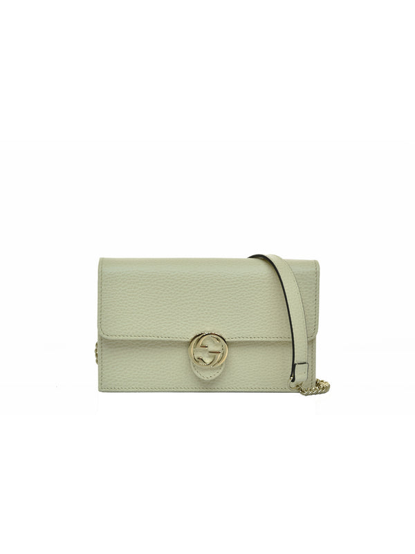 Gucci Borsa interlocking Bianca Donna Pelle Dollar Calf Mod. 615523 CAO0G 9522