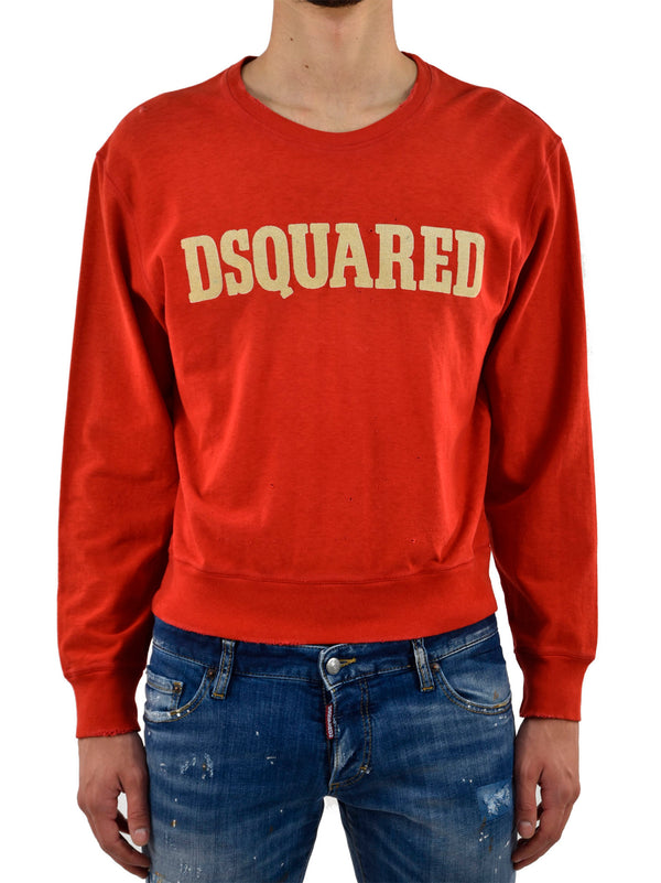 Dsquared2 Felpa Rossa Uomo Cotone Logo Mod.S74GC0635S21713307